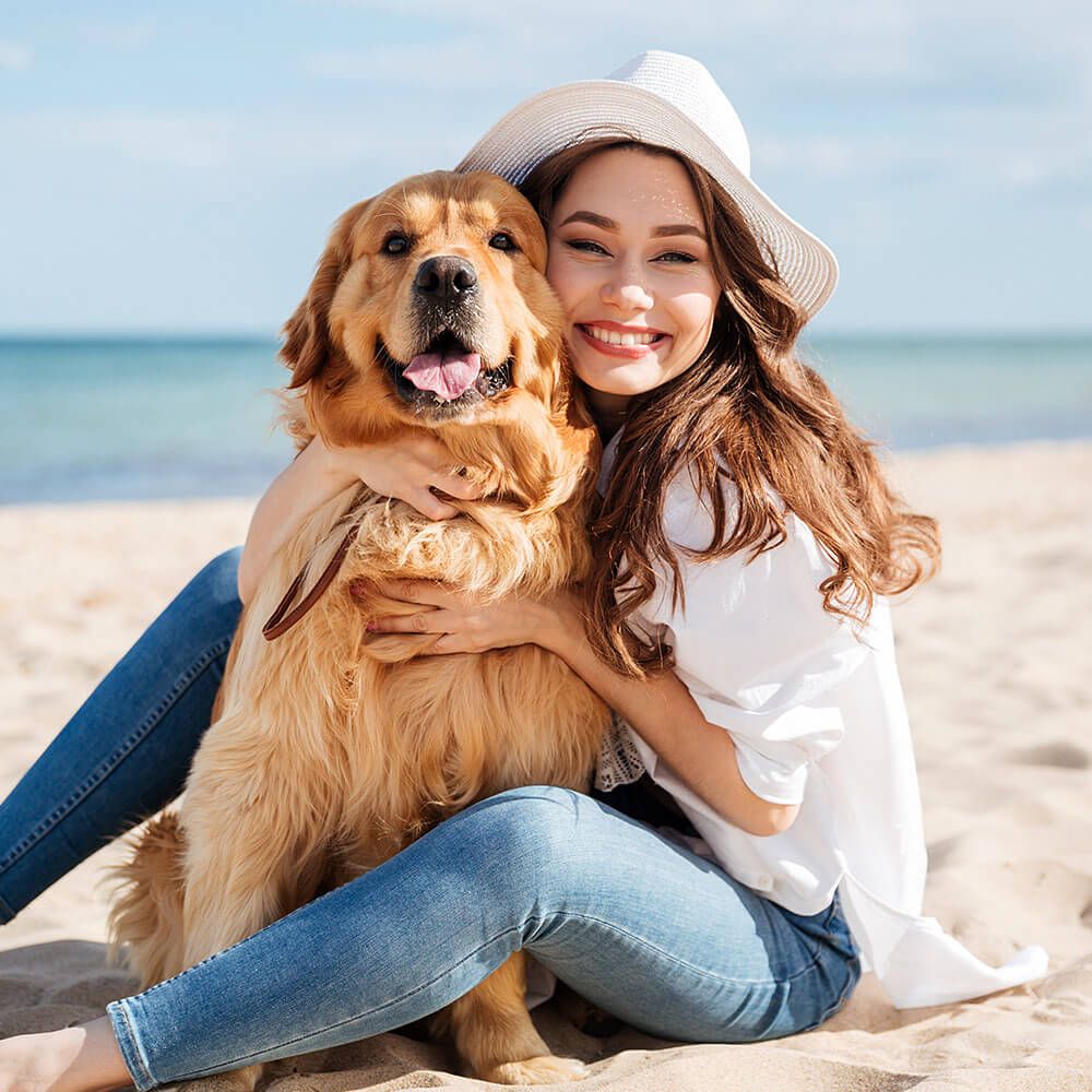 Dog owner sharing NativeGut experience for digestive support and gut wellness